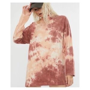 WE THE FREE Long Sleeve Brown Tie-Dye Long Sleeve Shirt‎ Size Medium